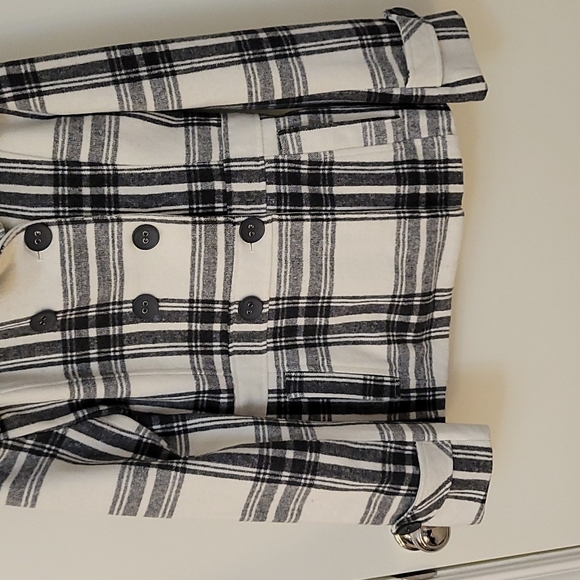 EUC YMI Plaid Winter Peacoat with Removable Faux Fur Hood - Picture 5 of 9